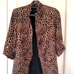Zara Oversized Cheetah Print Blazer